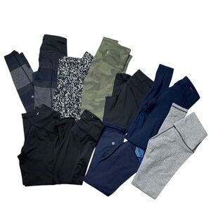 Lululemon Bundle of 9 High Waisted Leggings Size 2 Multicolor Athletic Gym